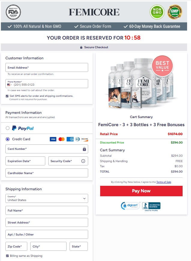 Femicore  Order Now